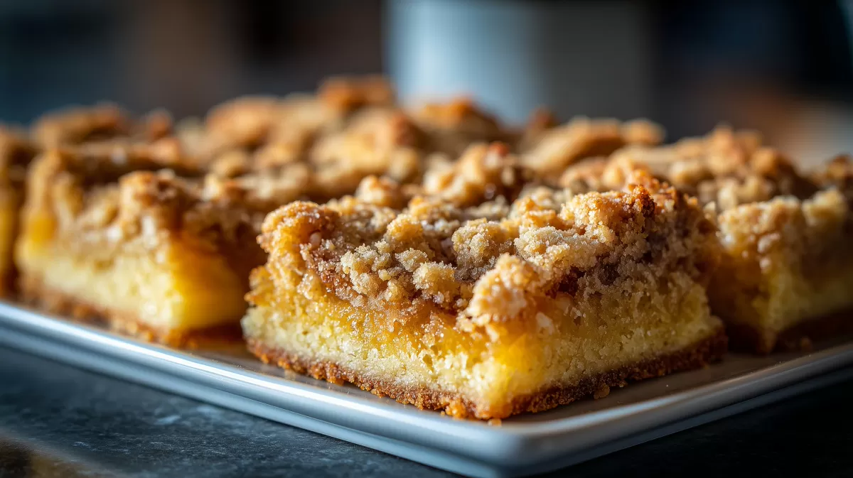 Schneller saftiger Streuselkuchen vom Blech mit Früchten