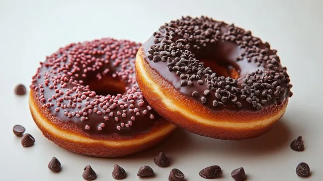 Schokoladen-Donuts mit Schokoladenstreusel