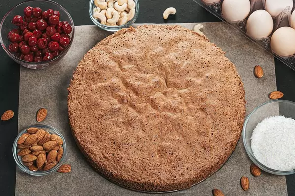 Schokoladen Kuchen Rezept mit Zutaten Top-view