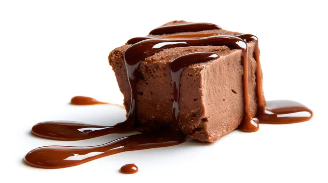 Schokoladiger Fudgekuchen mit Karamellsoße