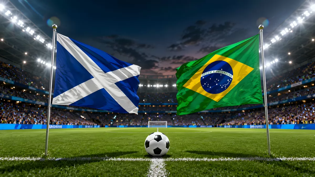 Schottland gegen Brasilien – Länderspiel im Stadion
