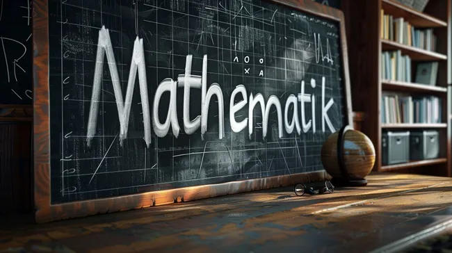 Schulklasse mit Mathe-Wandtafel