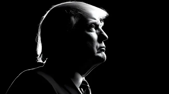 Schwarz-Weiß-Porträt eines Politikers