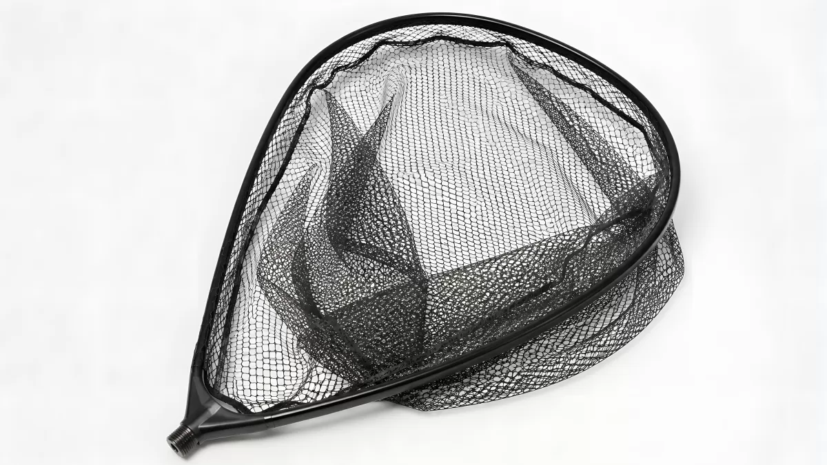 Schwarzes Kescher-Netz mit Gummimaterial für Angler