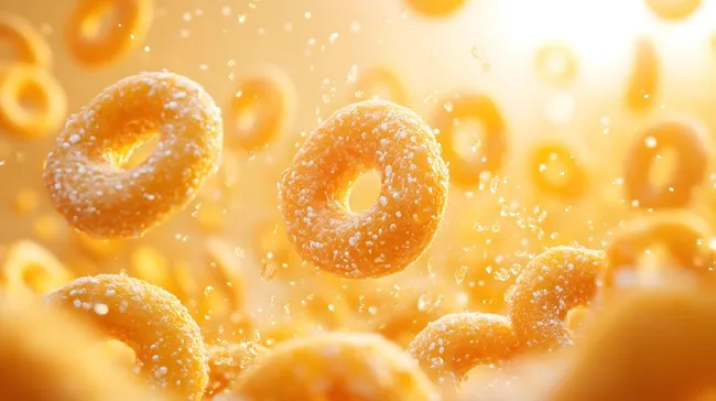 Schwerelose, glitzernde Fruchtgummi-Reifen