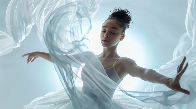 Schwerelose Grazie: Eine Balletttänzerin im weißen Tutu