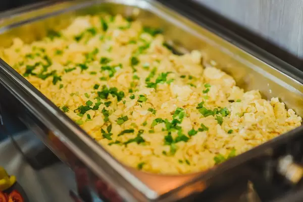 Scrambled Egg With Green Onions Served In Hotel (Flip 2019)
