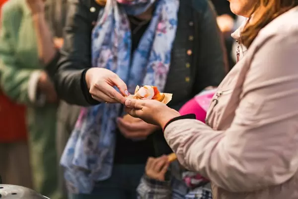 Seafood Canape Snacks Holding
