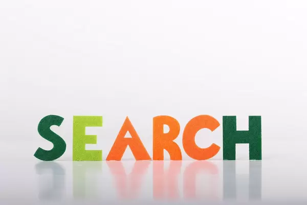 Search text on white background