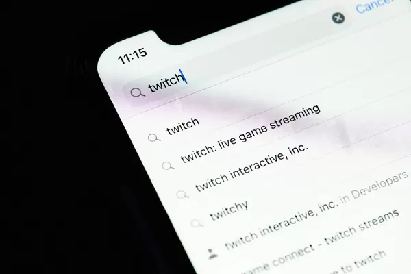 Searching Twitch application in Apple store