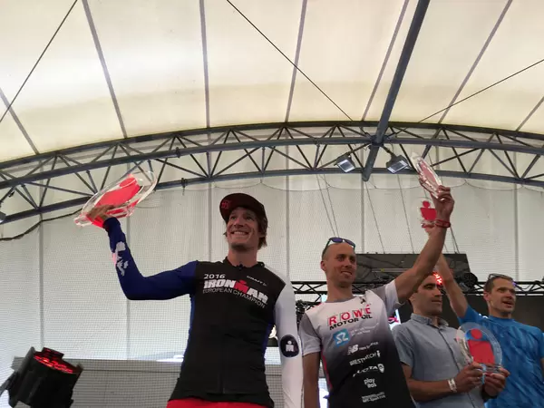 Sebastian Kienle und Andi Böcherer beim Ironman Frankfurt 2016