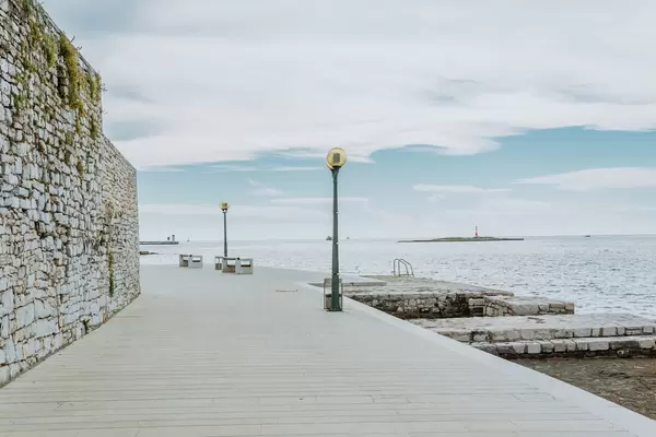 Seepromenade in Poreč, Kroatien