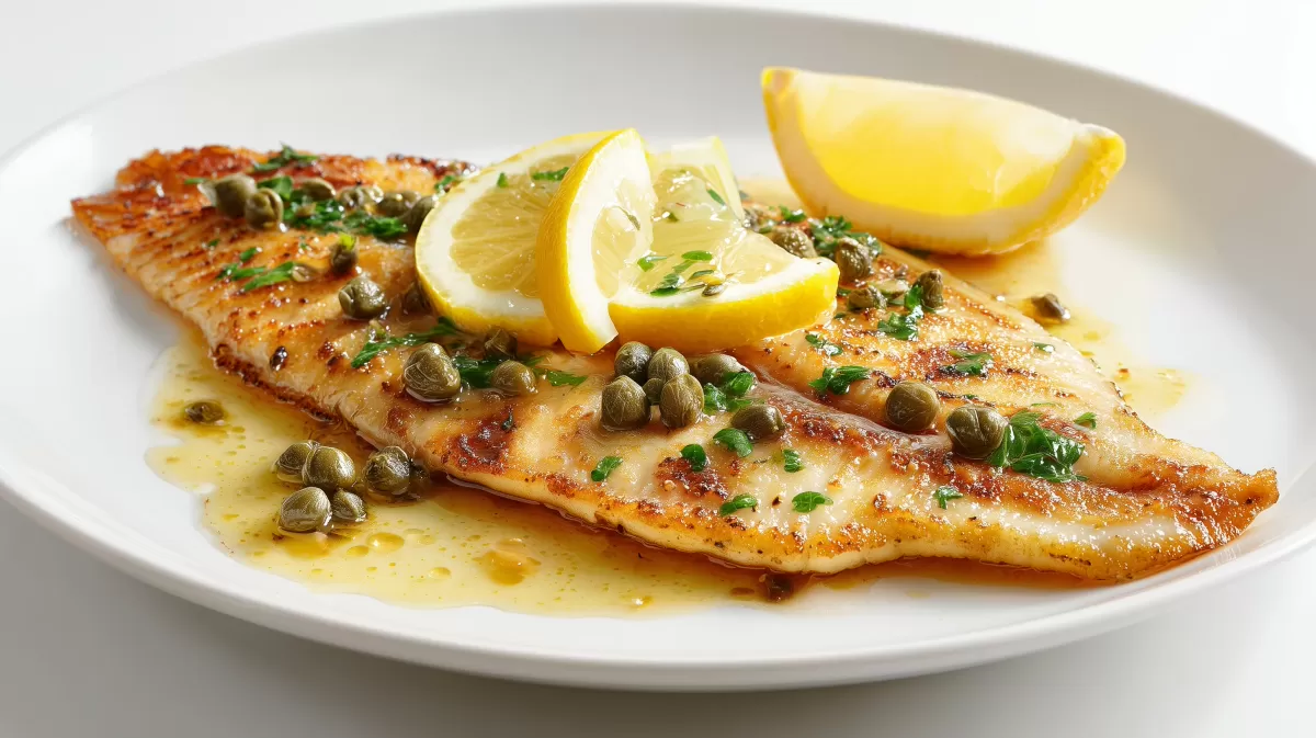 Seezunge Müllerin mit Kapern und Zitronenbutter