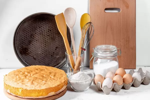 Selbst gemachter Vanillekeks mit Zutaten zum Kochen
