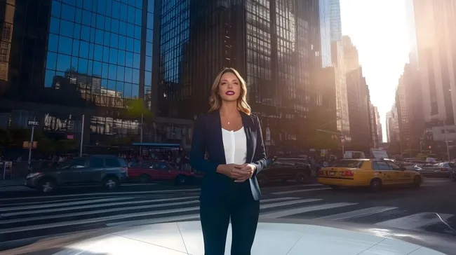 Selbstbewusste Geschäftsfrau in der Stadt