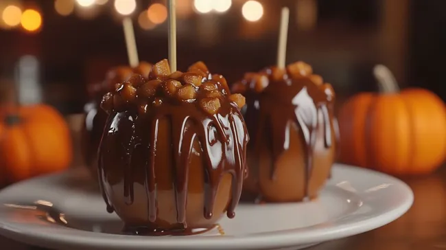 Selbstgemachte Karamell-Äpfel mit Herbst-Flair