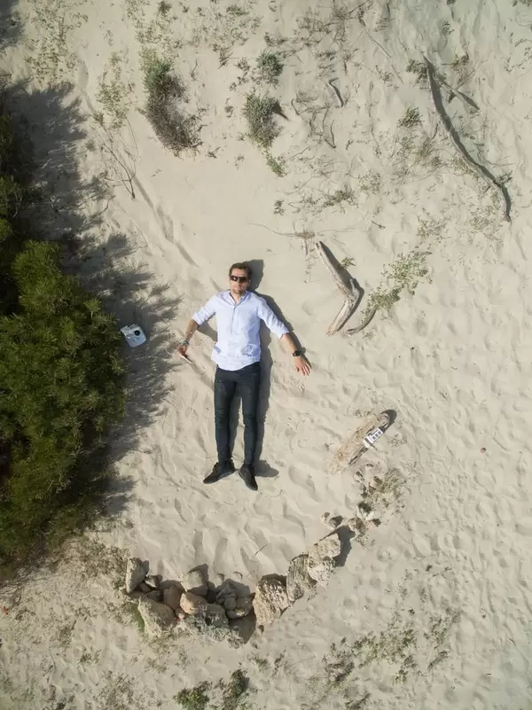 Selbstporträt aus der Vogelperspektive