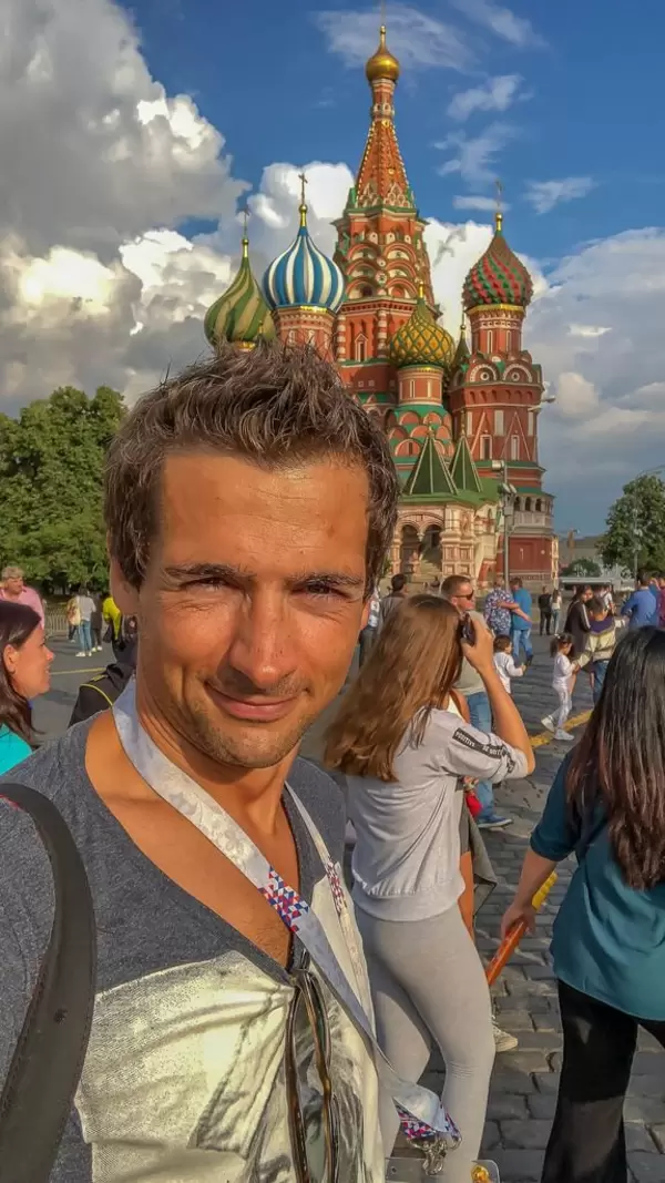 Selfie vor der Basilius-Kathedrale