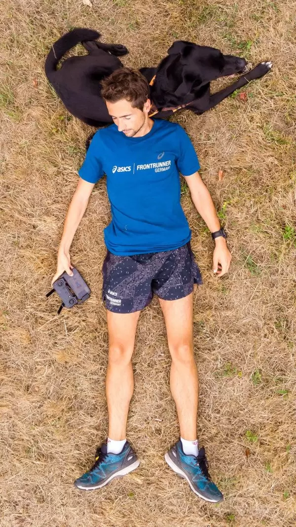 Selfie with my dog shot with DJI Mavic Air