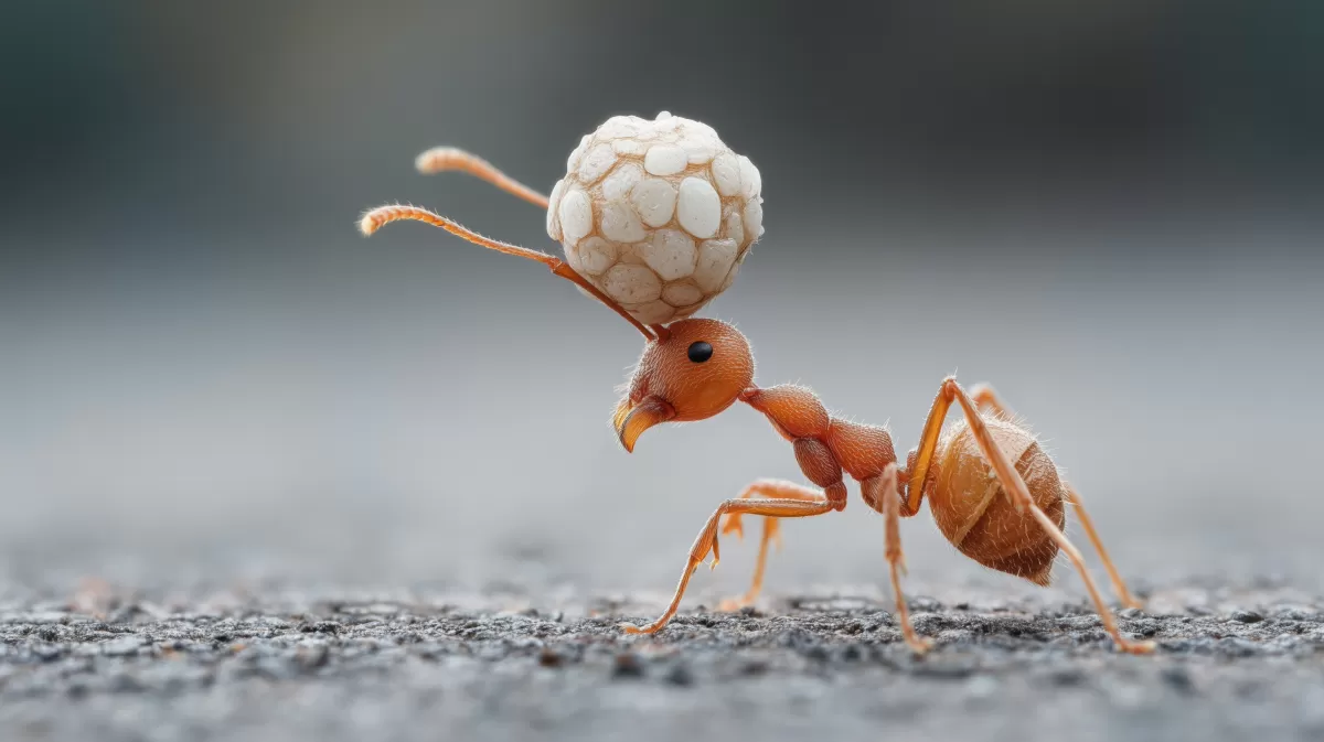 Seltener Ameisenwächter mit außergewöhnlicher Kappe