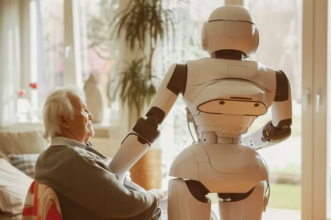 Seniorenbetreuung durch interaktiven Roboter