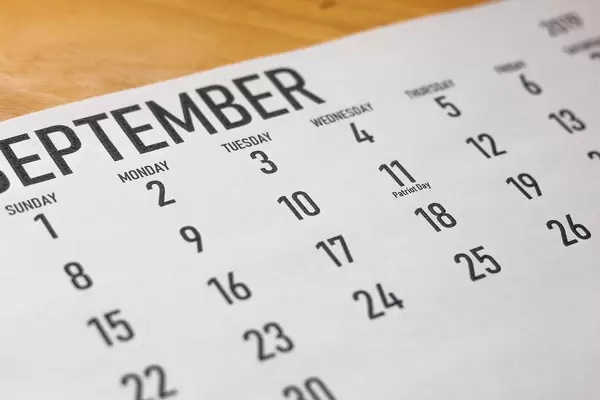 September 11, Patriot Day calendar