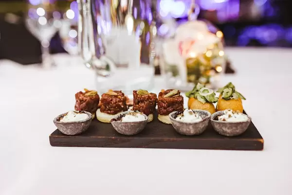 Served Banquet With Meat And Cream Appetizers (Flip 2020)