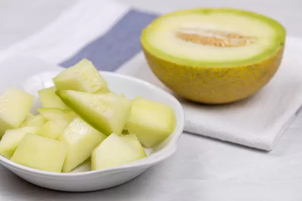 Served sliced Mini Melon on the plate