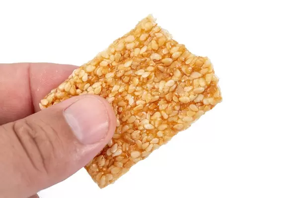 Sesame Crisp Board in the hand