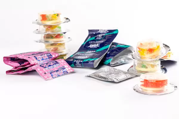 Set of assorted condoms