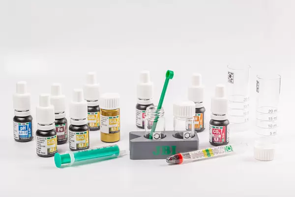 Set of chemical tests for water with reagents