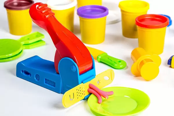 Set of children's kitchen tools for cooking food