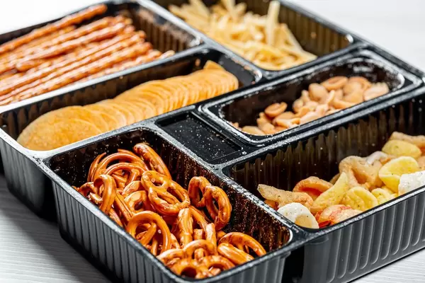 Set of snacks to beer closeup