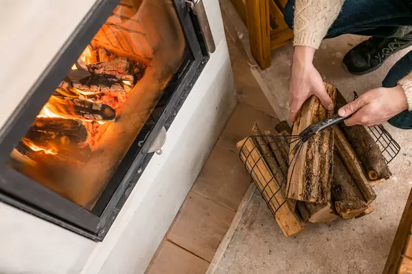 Setting Fire With Wood Indoors