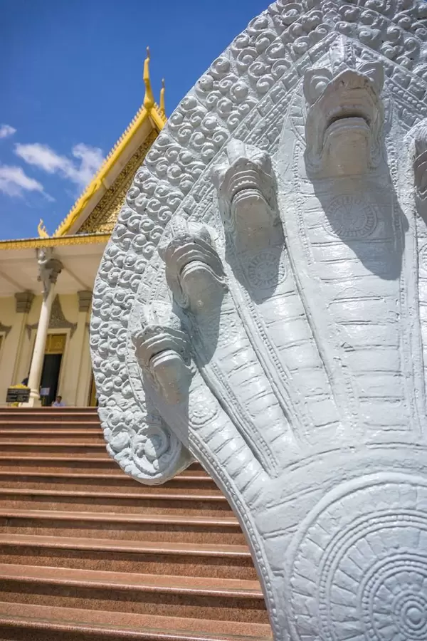Seven Headed Snake in front of the Throne Hall in Phnom Penh