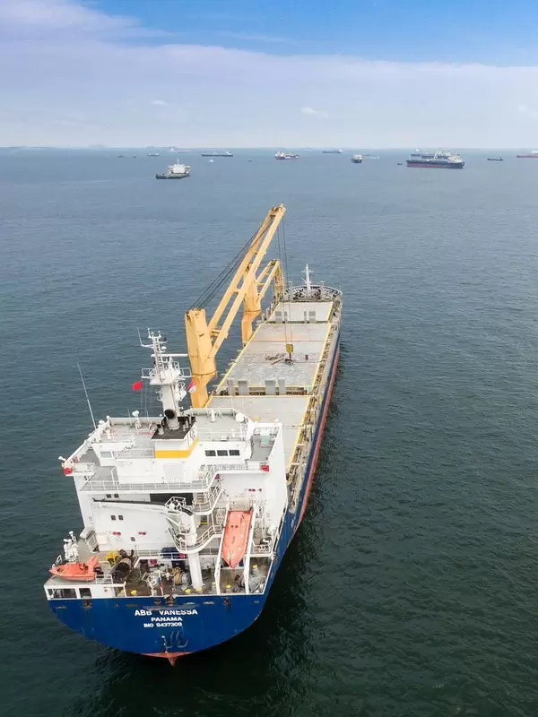 Ships in Street of Singapore