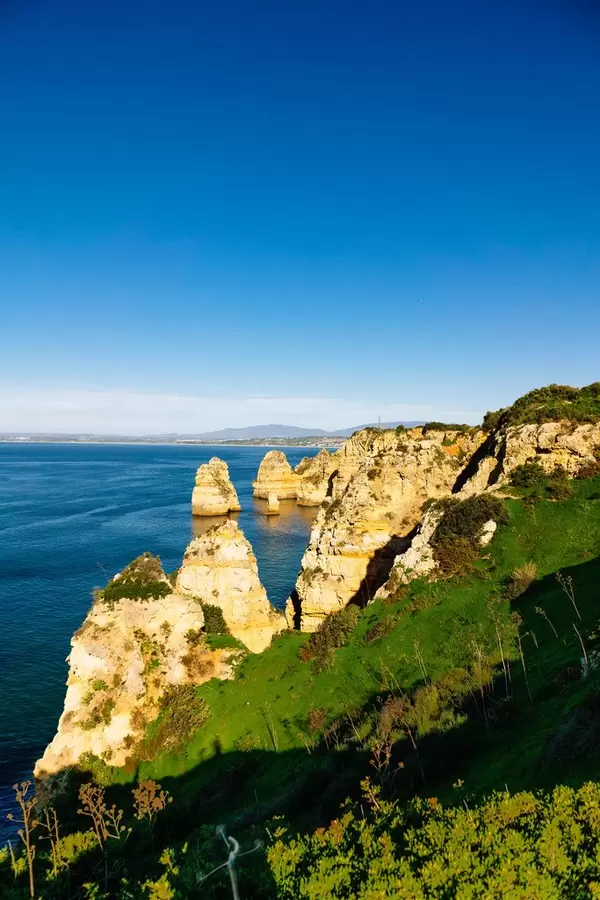 Shoreline with pillar rock formations  Flip 2019