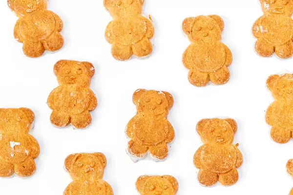 Shortbread little bears, top view