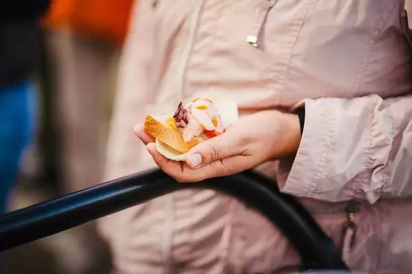 Shrimp SeaFood Canape In Hands