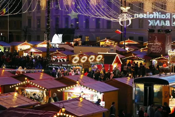 Sibiu Christmas fair seen from above (Flip 2019)