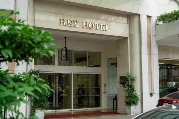 Side Entrance Door of 5-Star Luxury Rex Hotel in the City Center of Ho Chi Minh City, Vietnam