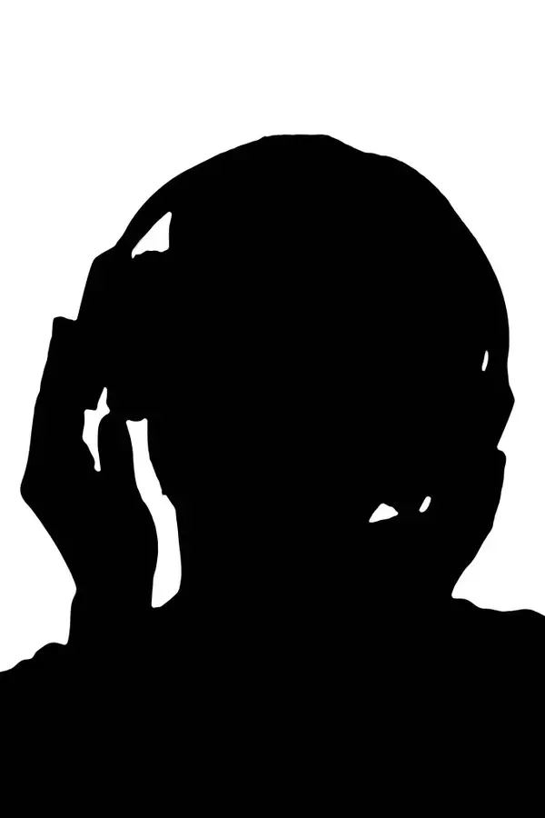 Silhouette of a woman enjoying music