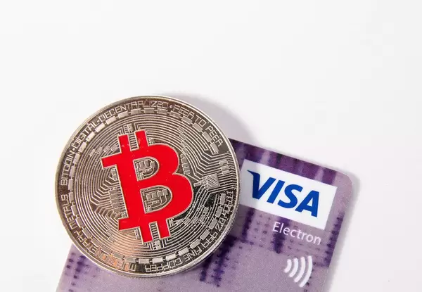 Silver Bitcoin with Visa credit card