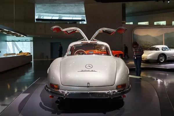 Silver Mercedes 300 SL