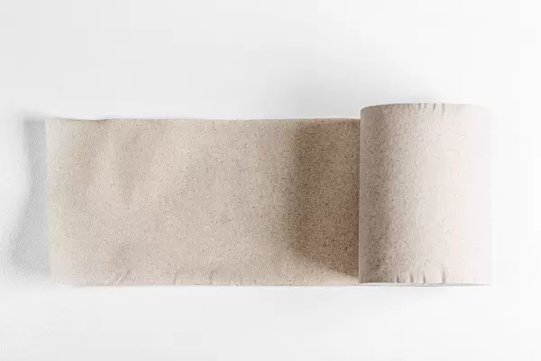 Simple toilet paper on white background