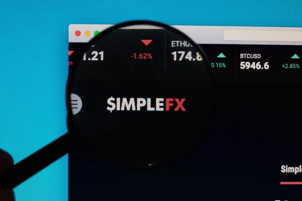 SimpleFX logo under magnifying glass