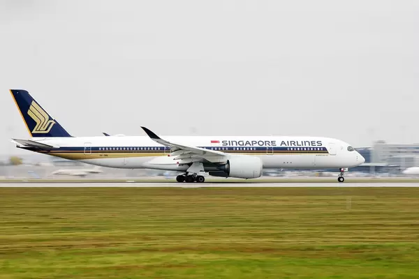 Singapore Airlines Airbus A350 landet am Flughafen München