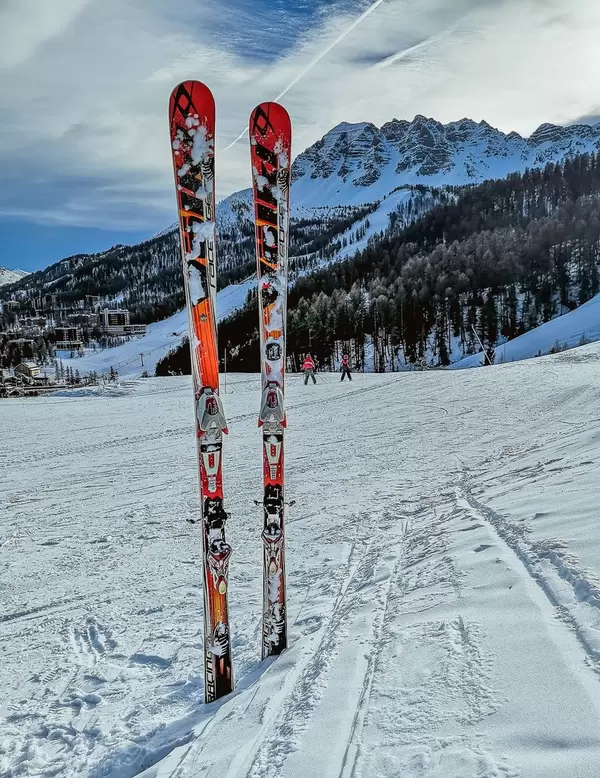 Ski in winter season