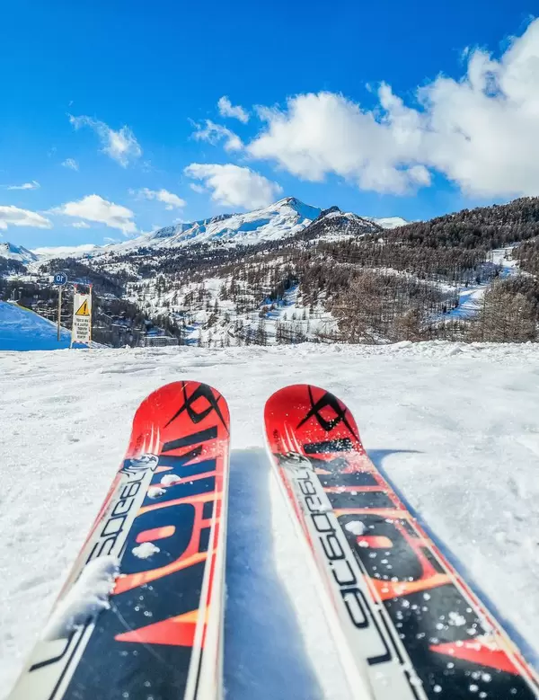 Skis in snow at Mountains  Flip 2019