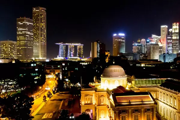 Skyline of Singapore at Night